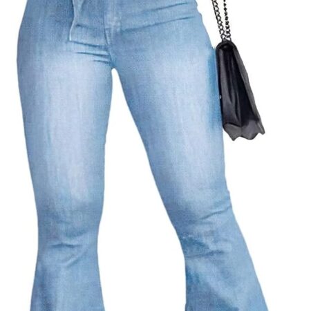 Women’s High Waisted Bell Bottom Flare Wide Leg Jeans