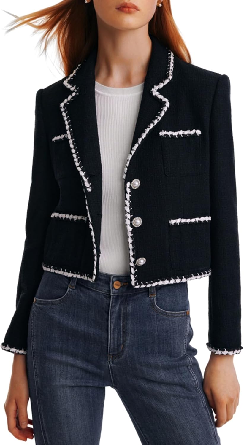 Women’s Casual Open Front Long Sleeve Business Blazer Jacket