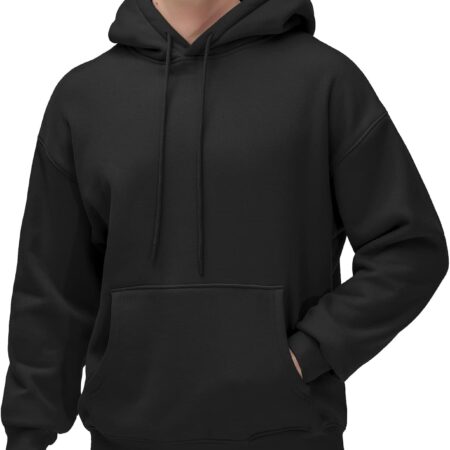 Men’s Loose Fit Fleece Pullover Hoodie Soft Hooded Sweatshirt with Pockets