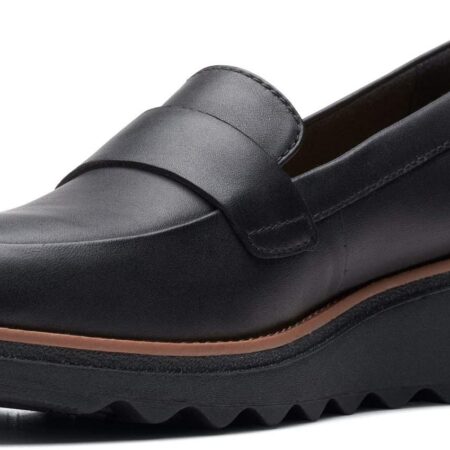 Women’s Chunky Heel Penny Loafers – Square Toe Platform Dress Shoes (2.1 Inch Heel)