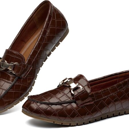 Women’s Chunky Platform Loafers – Business Casual Slip-On Shoes