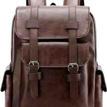 Vintage Style Waterproof Leather Travel School Backpack