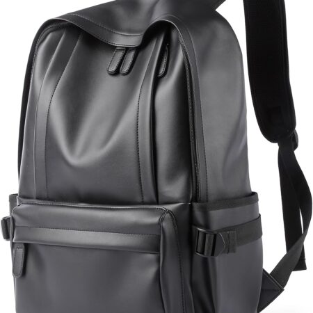 Women’s PU Leather Laptop Backpack Purse for Work and Travel