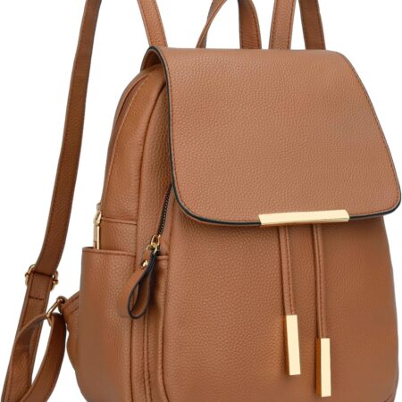 Unisex PU Leather Business Travel Laptop Backpack