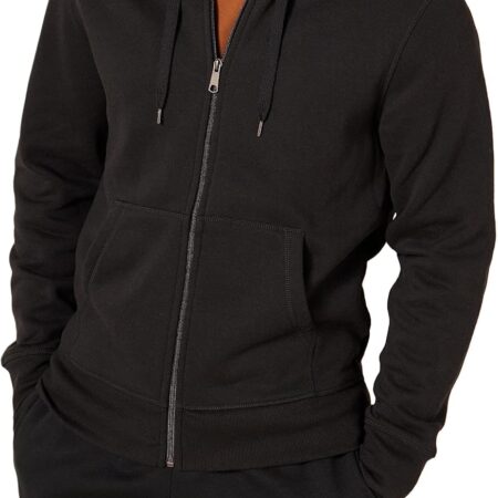 Men’s Full Zip Fleece Hoodie Casual Hooded Jacket