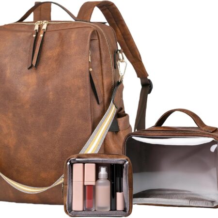 Men’s Leather Laptop Backpack for Business and Outdoor Travel
