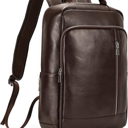 Large Capacity PU Leather Drawstring Travel Backpack