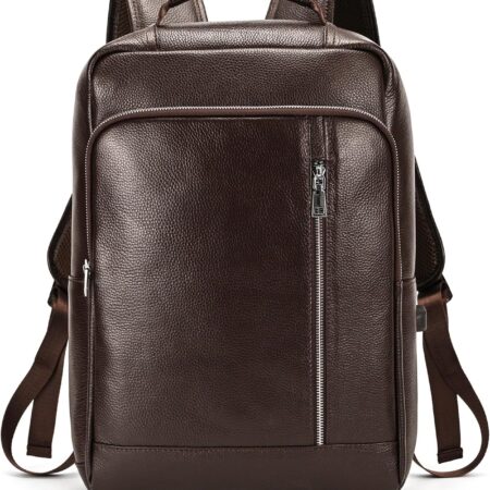 Lightweight Unisex PU Leather Commuter Backpack